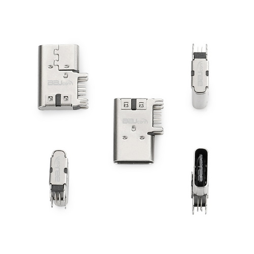 Type-C 14PIN母座 側(cè)插L=14.0  墊高2.6 帶后蓋--UC.01.44-4K-0002_調(diào)整大小